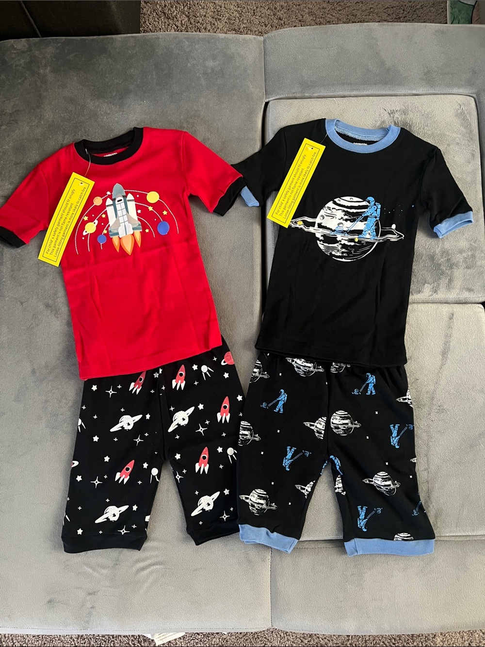 Dolphin & Fish- 2 sets of Space Pajama Sets NWT